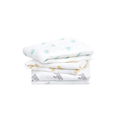 aden + anais Organic Muslin Squares - Animal Kingdom - 3 Pack-Muslin Squares- | Natural Baby Shower