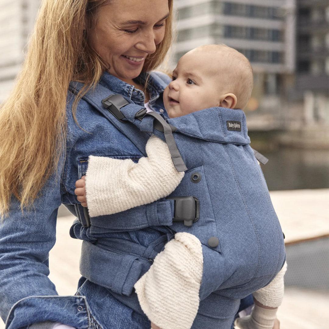 BabyBjorn Harmony Woven Melange - Blue-Baby Carriers-Blue-One Size | Natural Baby Shower