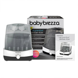 Baby Brezza Superfast Steriliser Dryer - Black & White-Sterilisers-Black & White- | Natural Baby Shower