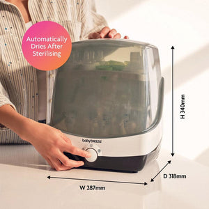 Baby Brezza Superfast Steriliser Dryer - Black & White-Sterilisers-Black & White- | Natural Baby Shower