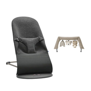 BabyBjorn Bouncer Bliss - 3D Jersey - Charcoal Grey-Baby Bouncers-Soft Friends Sand- | Natural Baby Shower