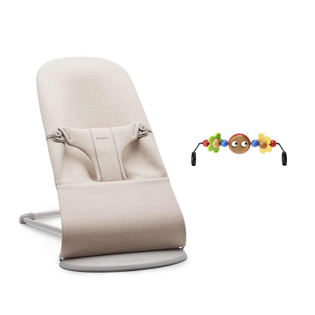 BabyBjorn Bouncer Bliss - 3D Jersey - Light Beige-Baby Bouncers-Googly Eyes Bright- | Natural Baby Shower
