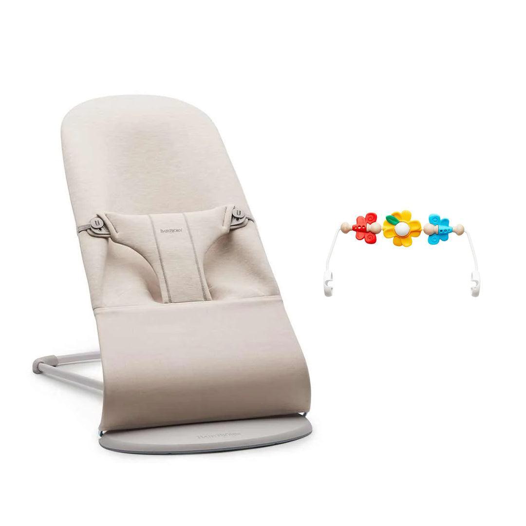 BabyBjorn Bouncer Bliss - 3D Jersey - Light Beige-Baby Bouncers-Flying Friends- | Natural Baby Shower
