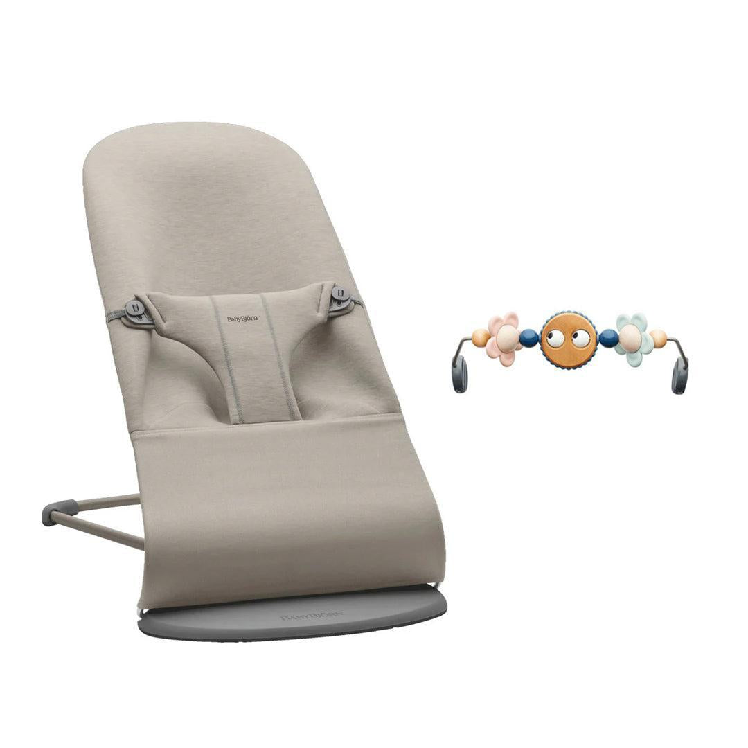 BabyBjorn Bouncer Bliss - 3D Jersey - Sand Grey-Baby Bouncers-Googly Eyes Pastel- | Natural Baby Shower