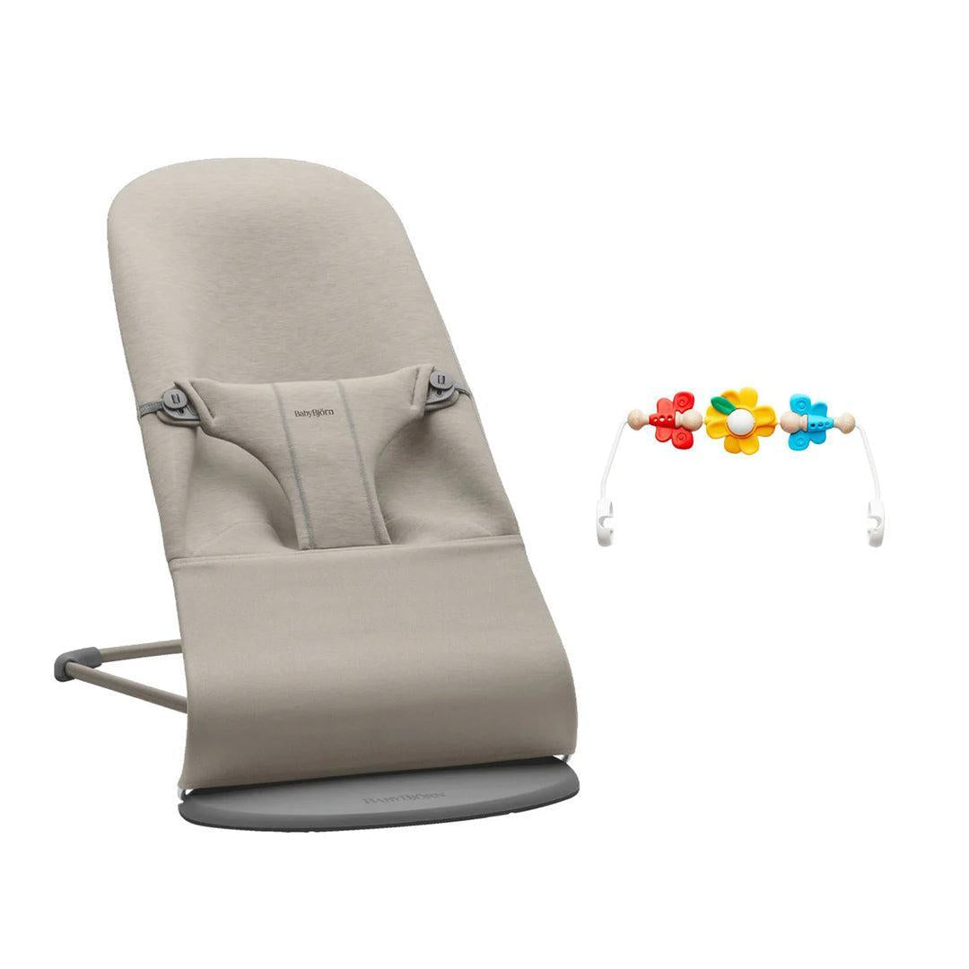 BabyBjorn Bouncer Bliss - 3D Jersey - Sand Grey-Baby Bouncers-Flying Friends- | Natural Baby Shower