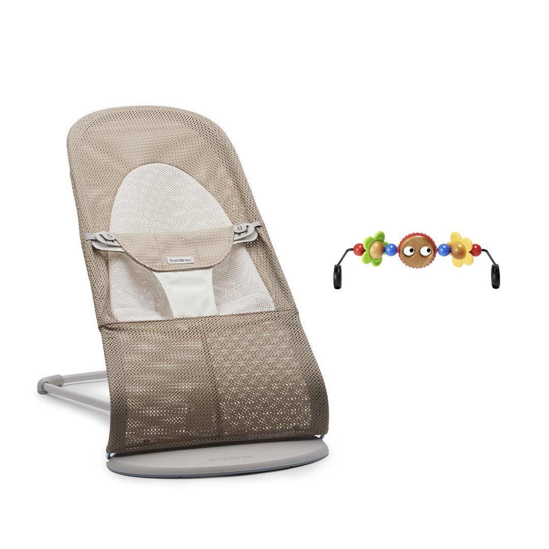 BabyBjorn Balance Soft Mesh Baby Bouncer - Grey Frame - Grey Beige-Baby Bouncers-Googly Eyes Bright- | Natural Baby Shower