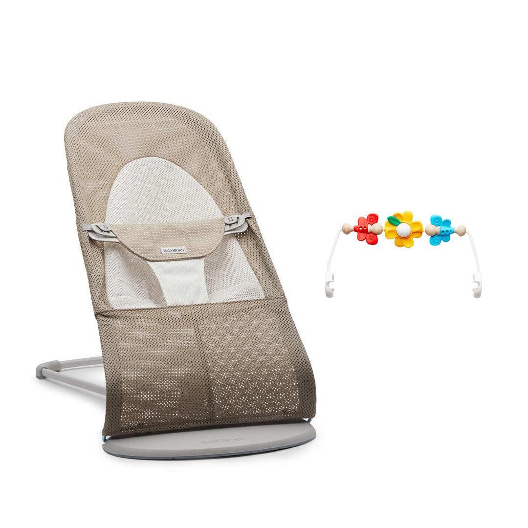 BabyBjorn Balance Soft Mesh Baby Bouncer - Grey Frame - Grey Beige-Baby Bouncers-Flying Friends- | Natural Baby Shower
