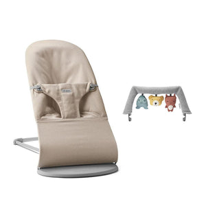 BabyBjorn Bouncer Bliss Woven Melange - Light Beige-Baby Bouncers-Soft Friends Grey- | Natural Baby Shower