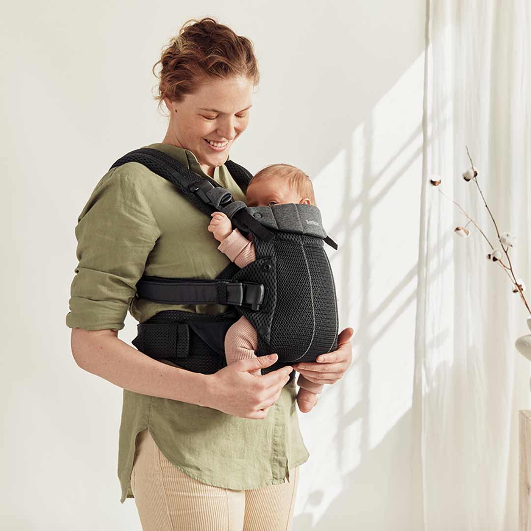 BabyBjörn Harmony 3D Mesh/Jersey Baby Carrier - Black-Baby Carriers- | Natural Baby Shower