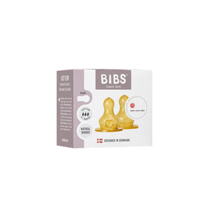 BIBS Bottle Nipple 2 Pack Latex Fast Flow - Clear-Baby Bottles-Clear-Fast | Natural Baby Shower