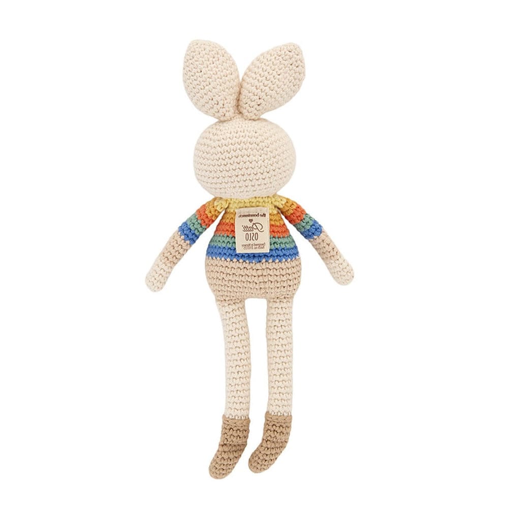 Bonnie Bunny Crochet Toy - Rainbow stripe