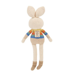 Bonnie Bunny Crochet Toy - Rainbow stripe