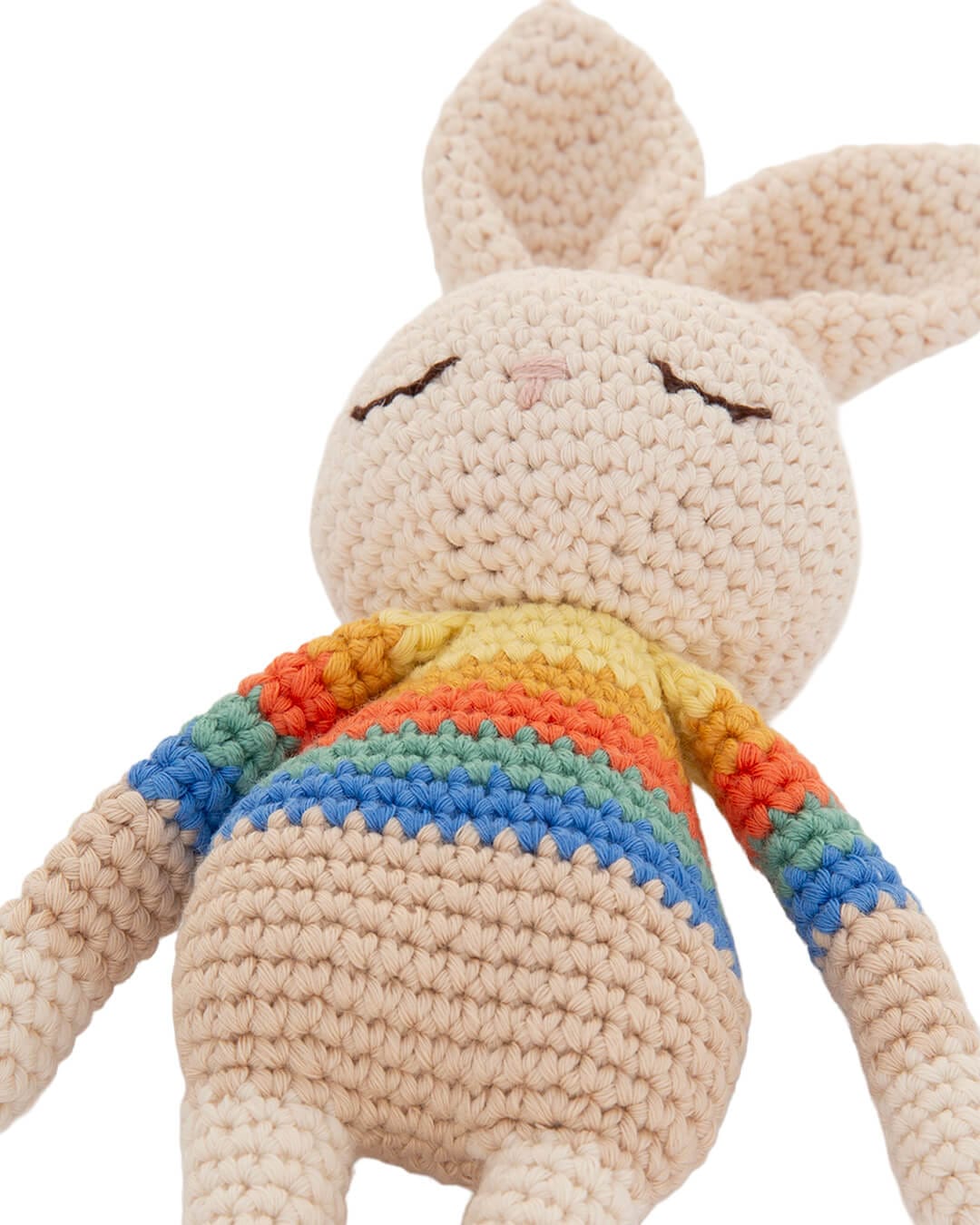 Bonnie Bunny Crochet Toy - Rainbow stripe