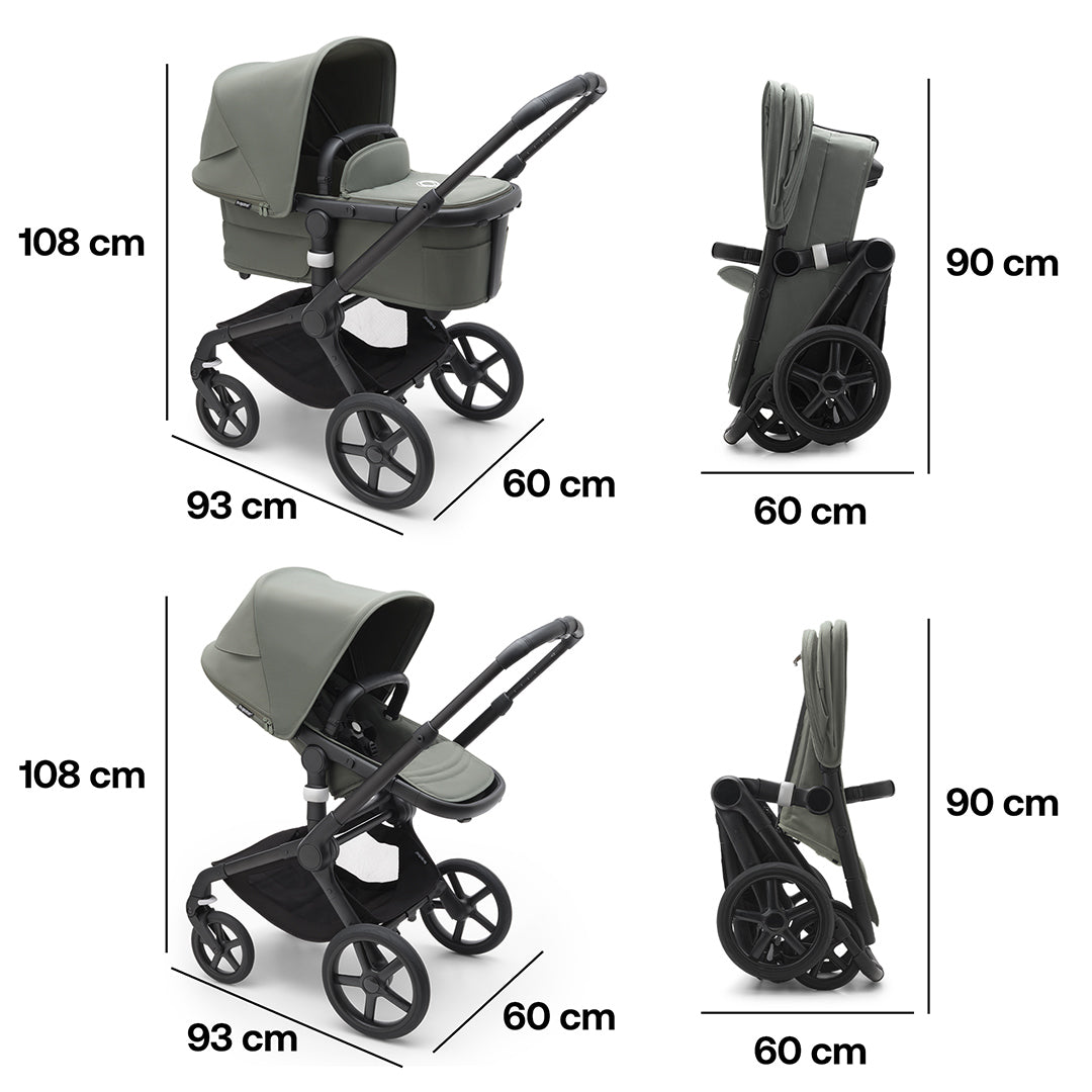 Bugaboo Fox 5 Ultimate Newborn Travel System - Forest Green-Travel Systems-Forest Green- | Natural Baby Shower