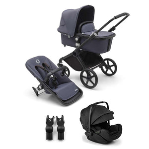 Bugaboo Fox Cub + Otter Travel System-Travel Systems-Stormy Blue-No Base | Natural Baby Shower