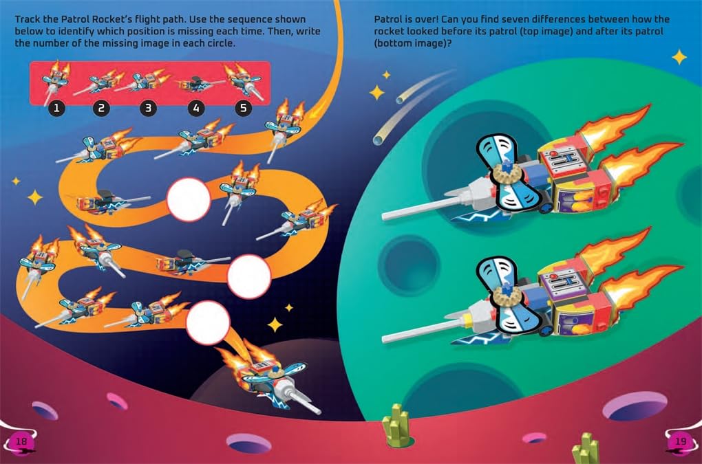 Buster Books - Книга на английском языке с активностями и историями с фигурками для строительства и наклеивания Lego