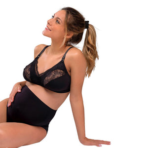 Carriwell Soft As Silk Nursing Bra - Black-Nursing Bras-Black-Extra Large | Natural Baby Shower