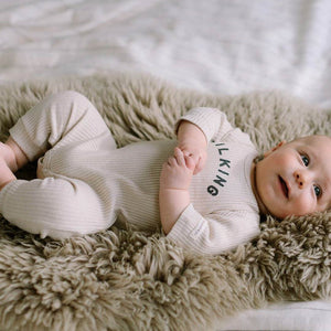 Claude & Co "Milking It" Onesie - Oat-Rompers-Oat-Newborn | Natural Baby Shower