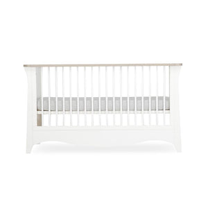 CuddleCo Clara 2 Piece Set 3-Drawer Dresser + Cot Bed - White/Ash-Nursery Sets- | Natural Baby Shower