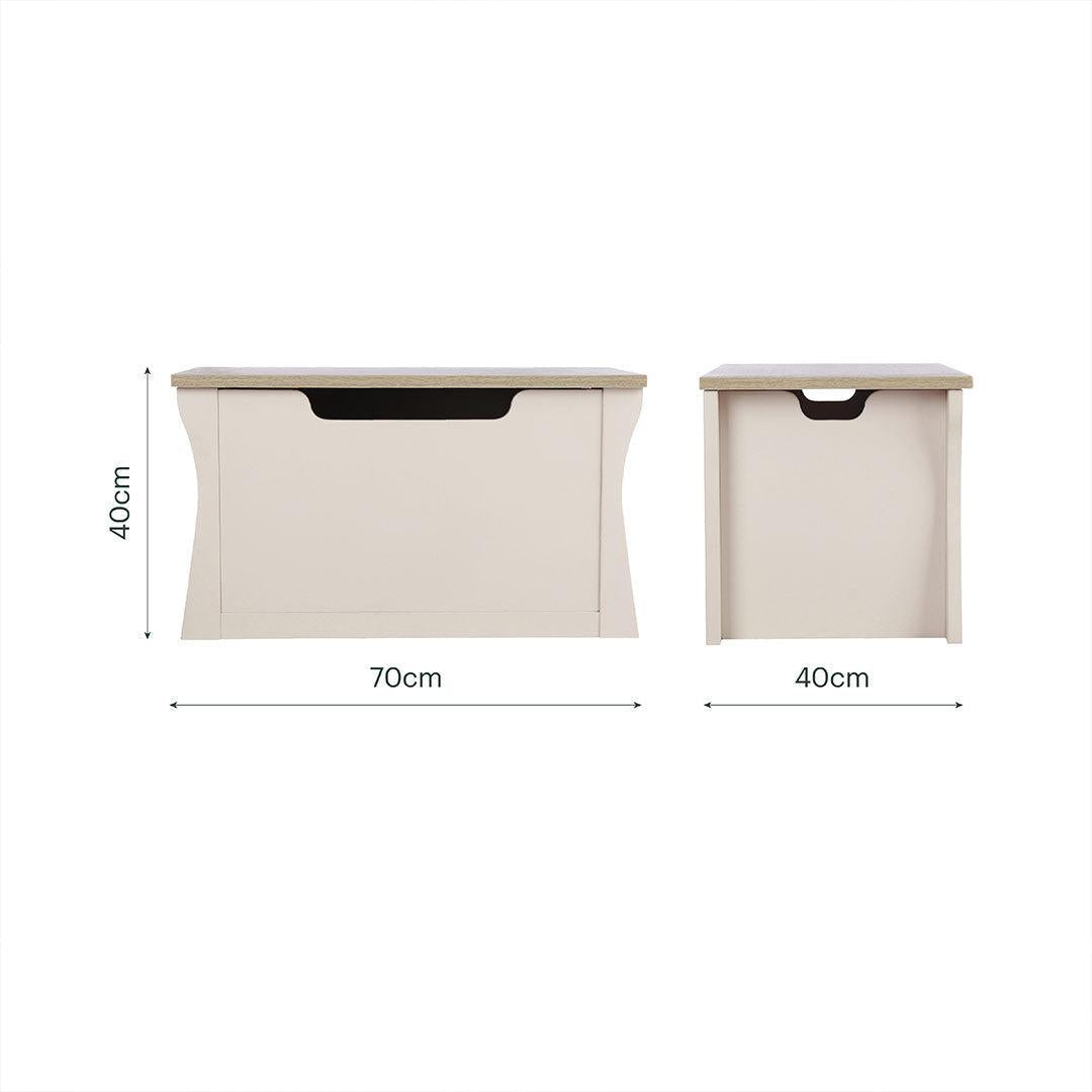 CuddleCo Clara Storage Box - Cashmere/Ash-Storage-Cashmere/Ash- | Natural Baby Shower