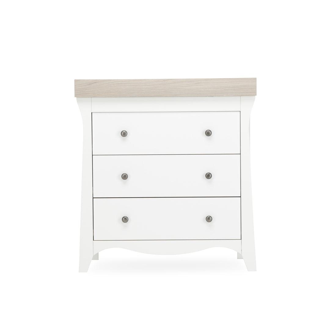 CuddleCo Clara 3-Drawer Dresser + Changer - White/Ash-Nursery Sets-White/Ash- | Natural Baby Shower