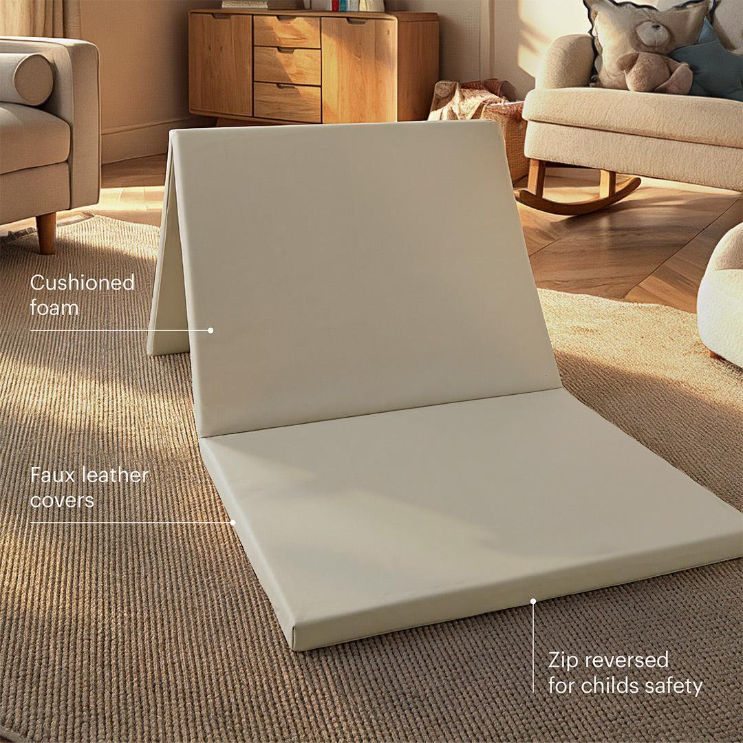 CuddleCo Tumble Play Mat 180 x 75cm - Pebble-Play Mats-Pebble- | Natural Baby Shower