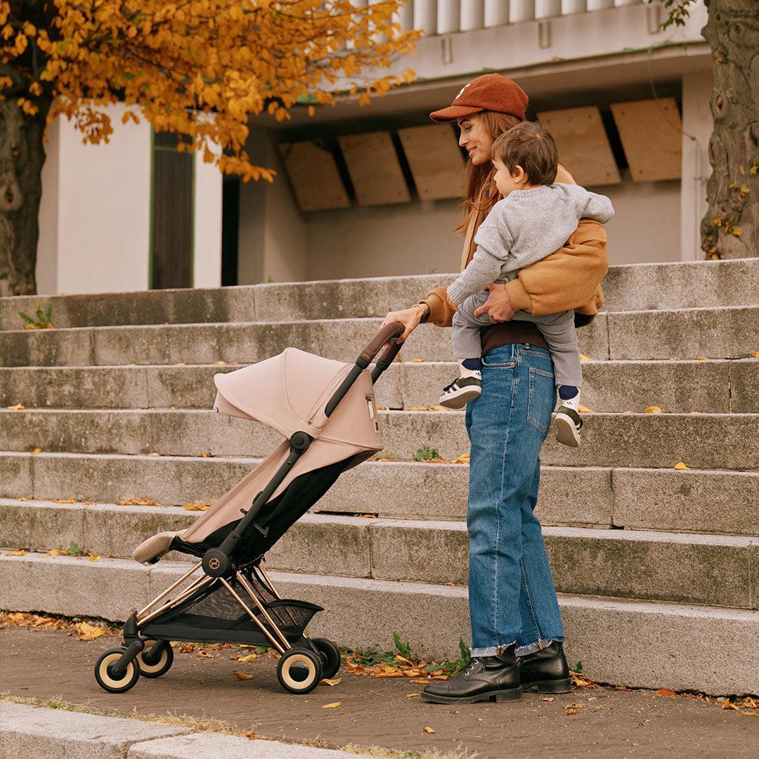 CYBEX Coya Compact Stroller - Cozy Beige-Strollers-Cozy Beige- | Natural Baby Shower