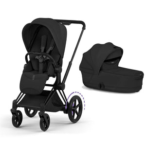CYBEX e-Priam Style Single Pushchair-Strollers-Sepia Black-Matt Black | Natural Baby Shower
