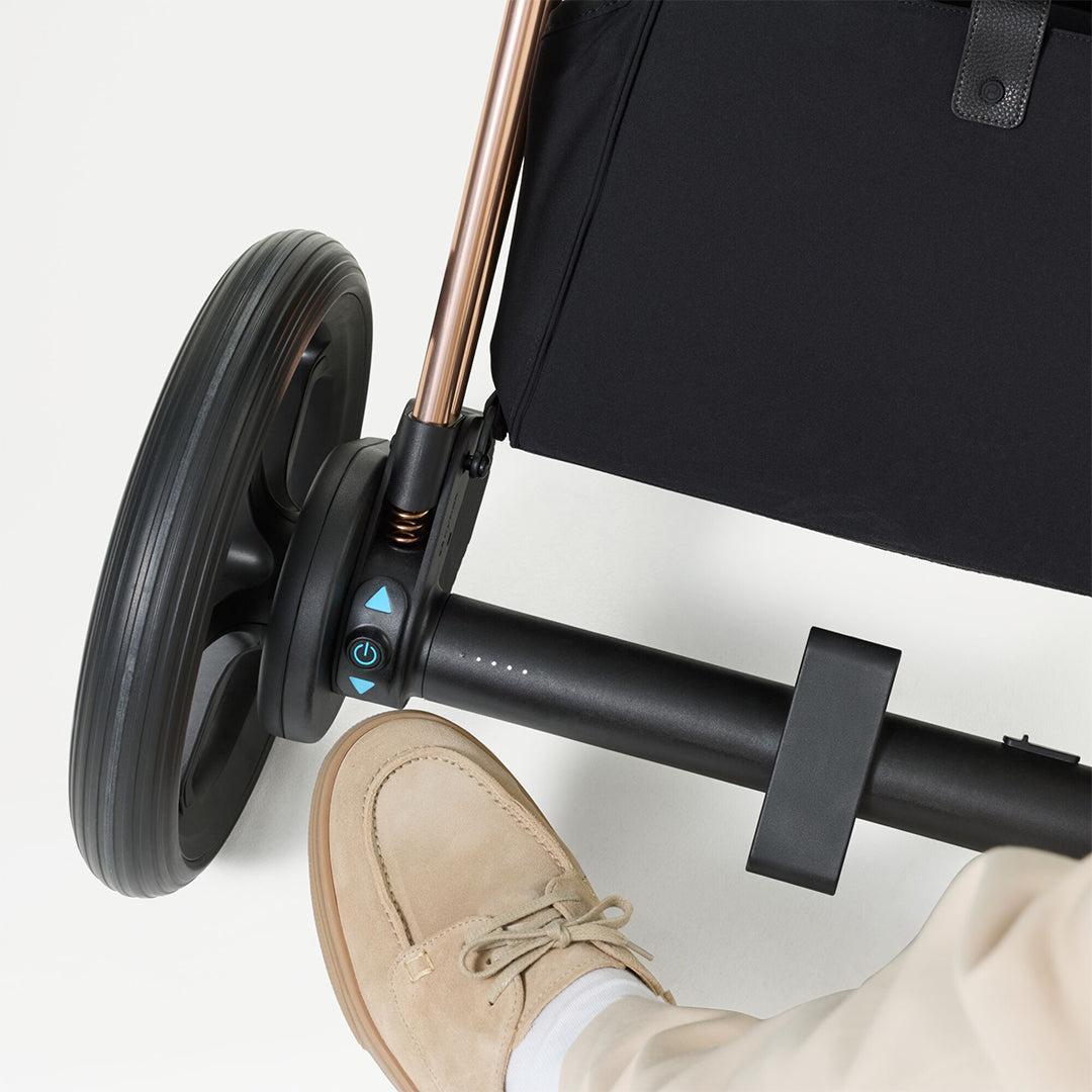 CYBEX e-Priam Style Single Pushchair-Strollers-Sepia Black-Chrome Brown | Natural Baby Shower