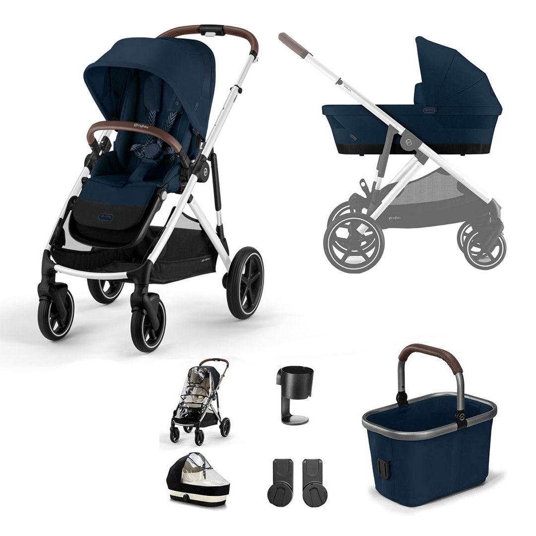 CYBEX Gazelle S Essential Bundle - Ocean Blue-Stroller Bundles-Ocean Blue-No Footmuff | Natural Baby Shower