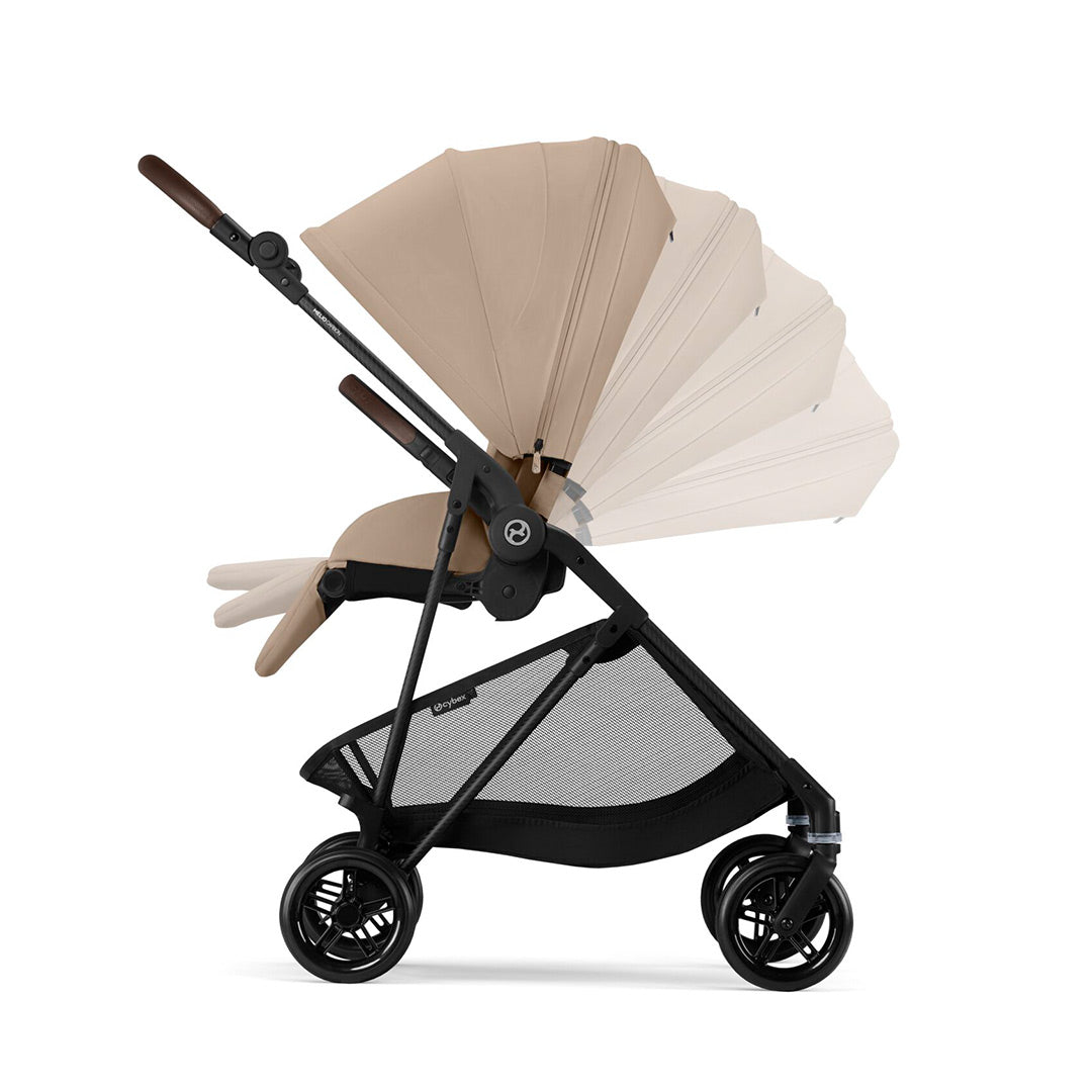 CYBEX Melio Carbon Pushchair - Almond Beige-Strollers-Almond Beige- | Natural Baby Shower