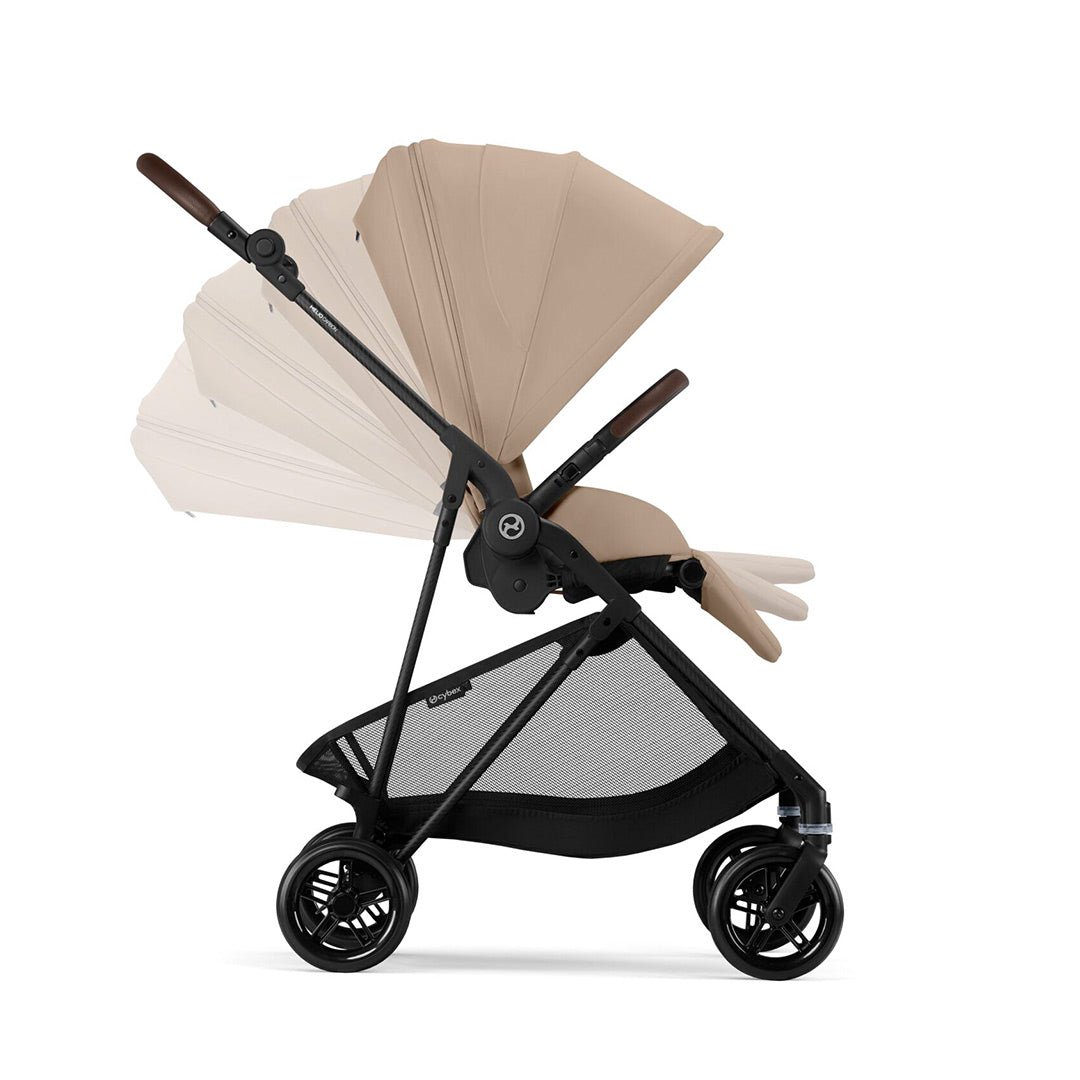 CYBEX Melio Carbon Pushchair - Almond Beige-Strollers-Almond Beige- | Natural Baby Shower