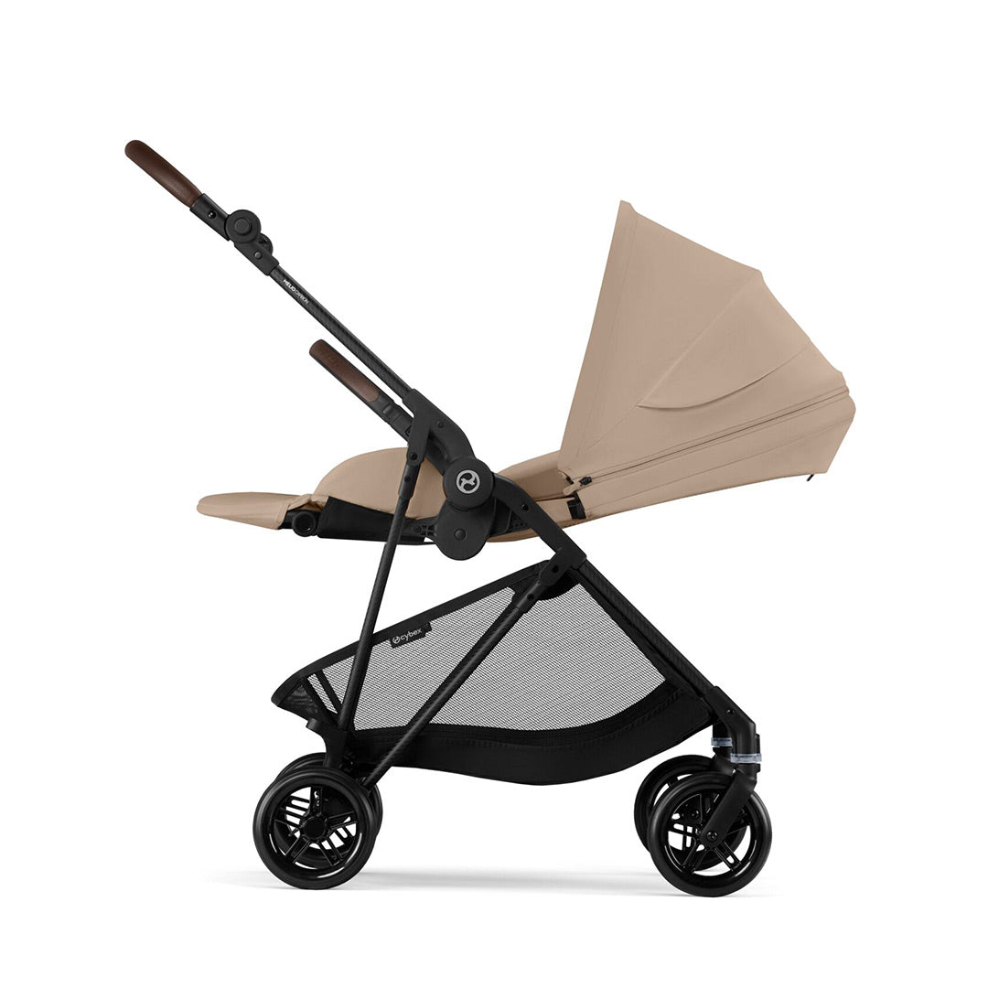 CYBEX Melio Carbon Pushchair - Almond Beige-Strollers-Almond Beige- | Natural Baby Shower