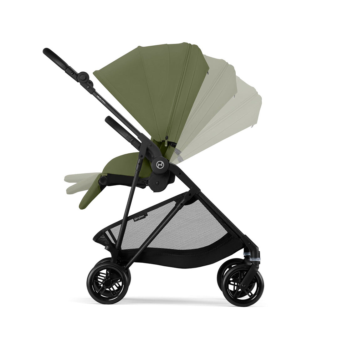 CYBEX Melio Carbon Pushchair - Moss Green-Strollers-Moss Green- | Natural Baby Shower