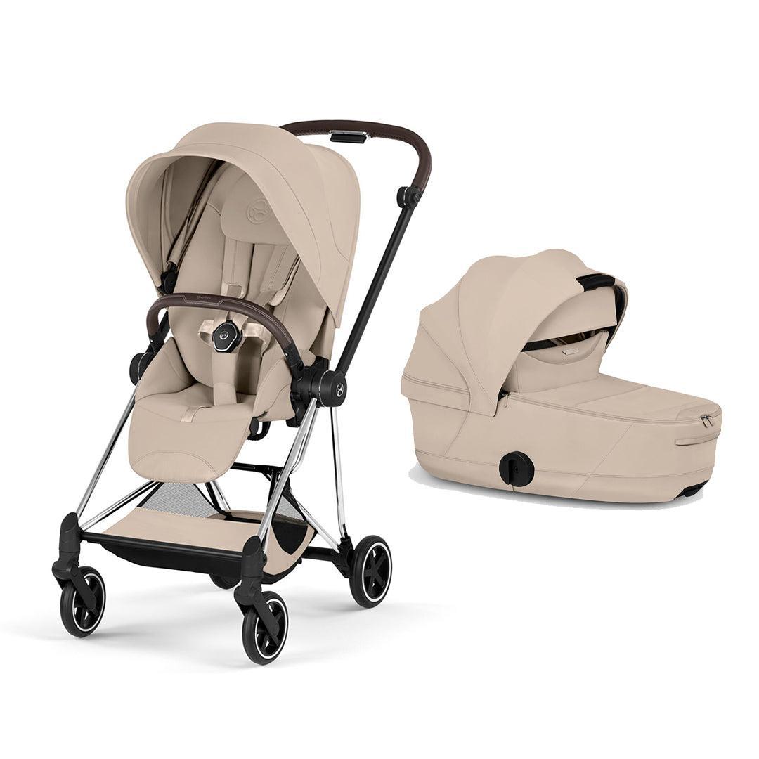 CYBEX Mios Style Single Pushchair-Strollers-Cozy Beige-Chrome Brown | Natural Baby Shower