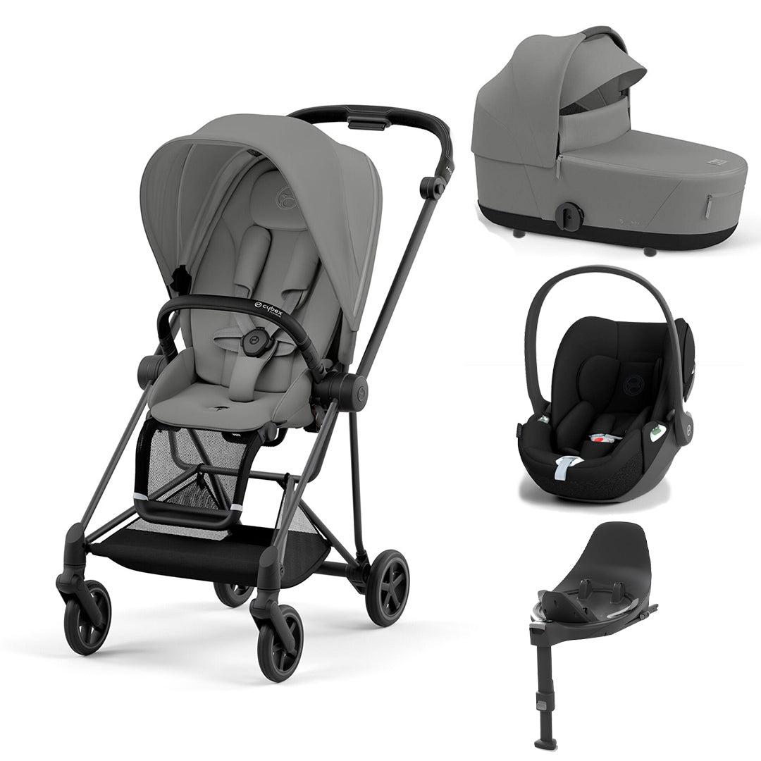CYBEX Mios + Cloud T Travel System - Mirage Grey-Travel Systems-Mirage Grey/Matt Black-Lux | Natural Baby Shower