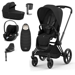 CYBEX Priam Cloud T Ultimate Travel System - Sepia Black-Travel Systems-Matt Black-Lux | Natural Baby Shower