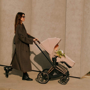 CYBEX Priam Pushchair - Cozy Beige-Strollers-Chrome Black-No Carrycot | Natural Baby Shower