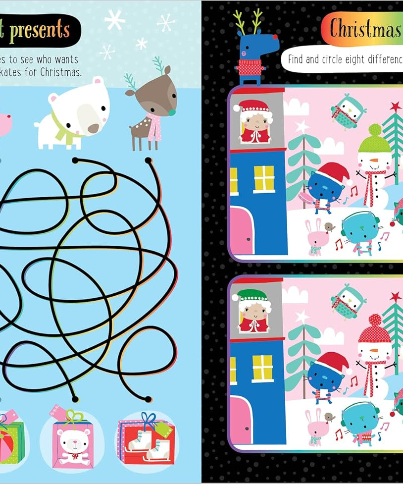 Dinossi - Книга мероприятий на английском языке "Царапины и блеск" для Рождества