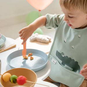 Done By Deer Bib with Velcro 2 Pack - Croco Green-Bibs-Croco Green- | Natural Baby Shower