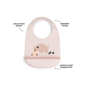 Done By Deer Silicone Bib - Pigee Powder-Bibs-Pigee Powder- | Natural Baby Shower