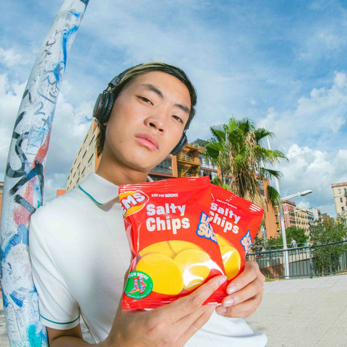 Eat My Socks - Yetişkin Tuzlu Cipsler Çorap - Dinossi