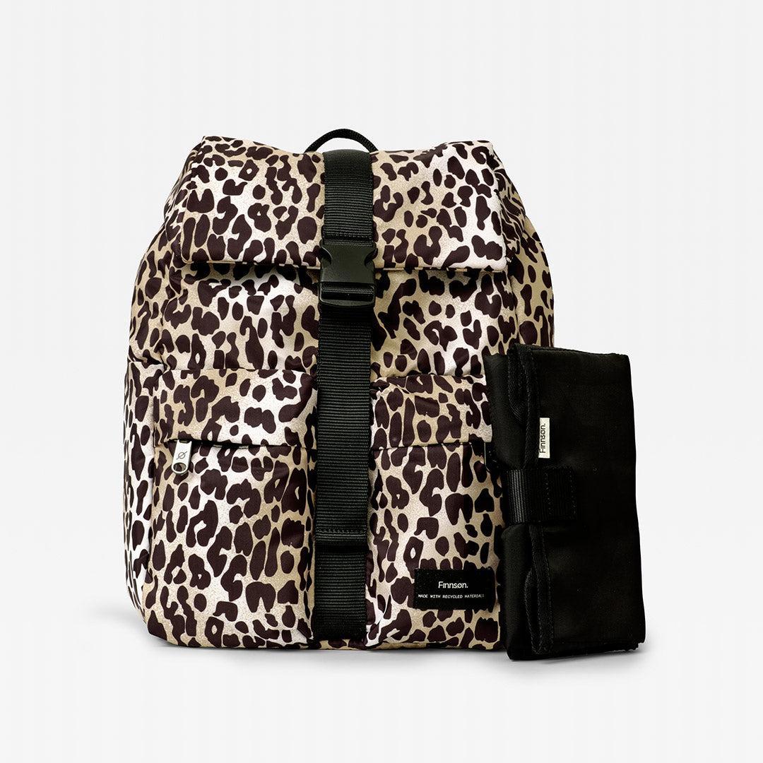 Finnson Elise Eco Changing Backpack & Changing Mat - Leopard-Changing Bags-Leopard- | Natural Baby Shower