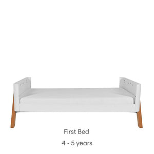 Gaia Baby Hera 'Studio Edit" Two Piece Set (Cot & Dresser) - White / Oak-Nursery Sets-White / Oak-Without Mattress | Natural Baby Shower