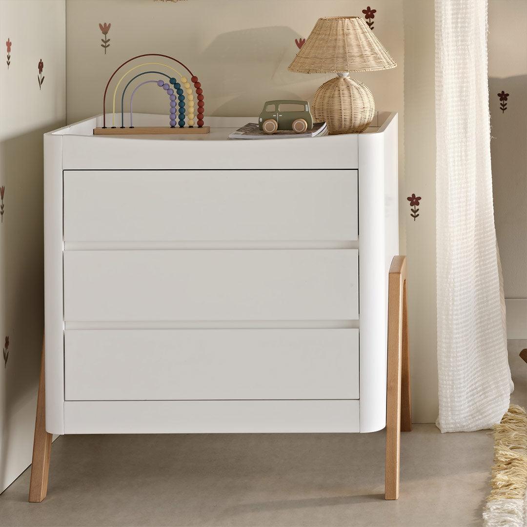 Gaia Baby Hera Dresser 'Studio Edit' - White / Oak-Changing Units-White / Oak- | Natural Baby Shower