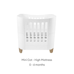 Gaia Baby Serena Mini Cot Bed - White-Cot Beds- | Natural Baby Shower