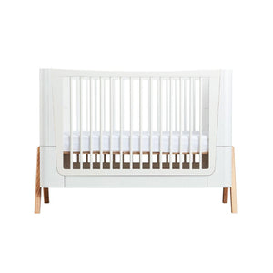 Gaia Baby Hera Cot Bed + Dresser Two Piece Bundle - 	Scandi-White + Natural-Nursery Sets- | Natural Baby Shower