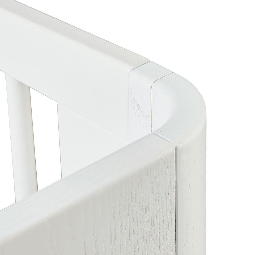 Gaia Baby Hera Cot Bed + Dresser Two Piece Bundle - 	Scandi-White + Natural-Nursery Sets- | Natural Baby Shower