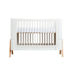 Gaia Baby Hera Cot Bed + Dresser Two Piece Bundle - 	Scandi-White + Natural-Nursery Sets- | Natural Baby Shower