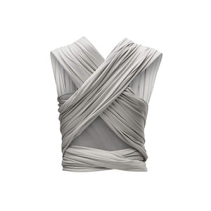 Gaia Stretchy Baby Wrap Carrier - Organic Cotton - Silver Grey-Baby Carriers- | Natural Baby Shower